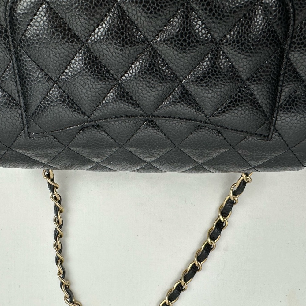 Chanel Black Caviar Rectangular Mini Bag Brushed Gold Chain - Picture 15 of 16